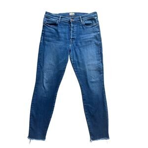Mother The Stunner Ankle Fray Jeans Sweet & Sassy Blue Women’s 32 READ